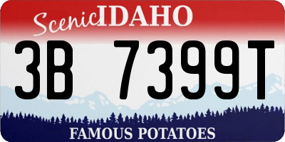 ID license plate 3B7399T