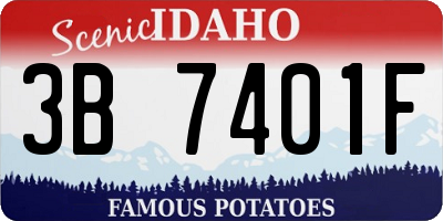 ID license plate 3B7401F