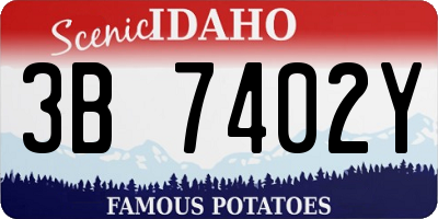 ID license plate 3B7402Y