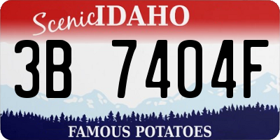 ID license plate 3B7404F