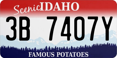 ID license plate 3B7407Y