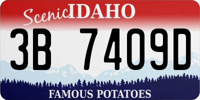 ID license plate 3B7409D