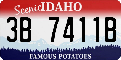 ID license plate 3B7411B