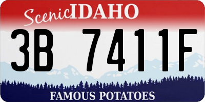 ID license plate 3B7411F