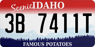 ID license plate 3B7411T