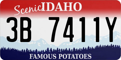 ID license plate 3B7411Y