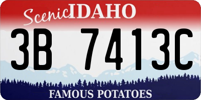 ID license plate 3B7413C
