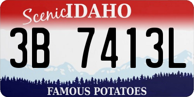 ID license plate 3B7413L