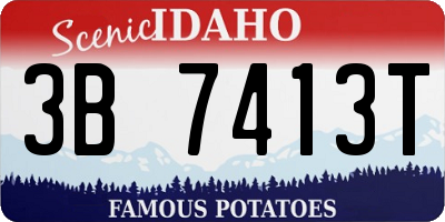 ID license plate 3B7413T