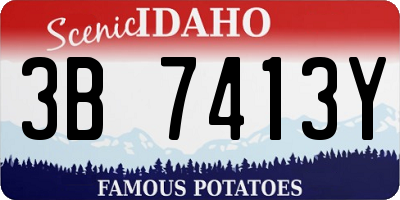 ID license plate 3B7413Y