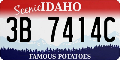 ID license plate 3B7414C