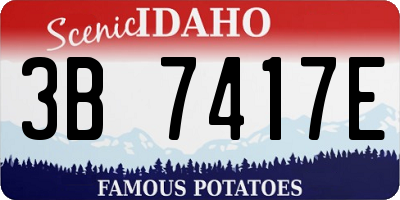 ID license plate 3B7417E