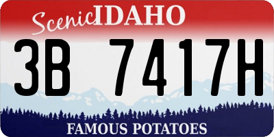 ID license plate 3B7417H