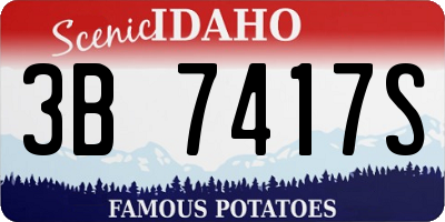 ID license plate 3B7417S