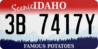 ID license plate 3B7417Y