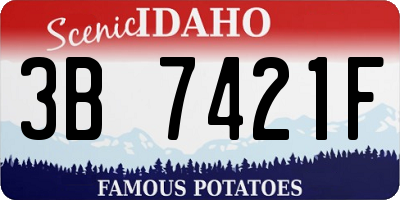 ID license plate 3B7421F