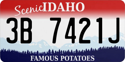 ID license plate 3B7421J