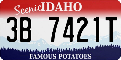 ID license plate 3B7421T