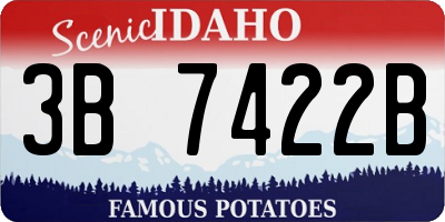 ID license plate 3B7422B