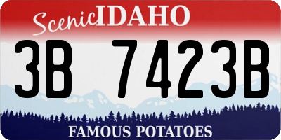 ID license plate 3B7423B
