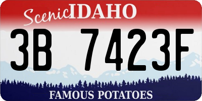 ID license plate 3B7423F