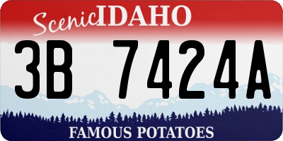 ID license plate 3B7424A