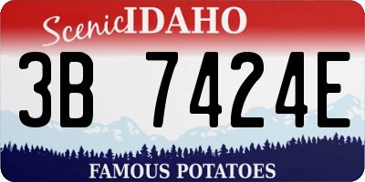 ID license plate 3B7424E