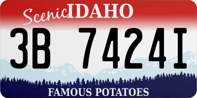 ID license plate 3B7424I