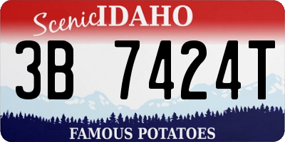 ID license plate 3B7424T