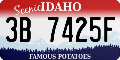 ID license plate 3B7425F