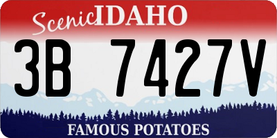 ID license plate 3B7427V