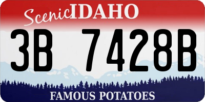 ID license plate 3B7428B