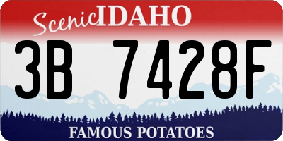 ID license plate 3B7428F