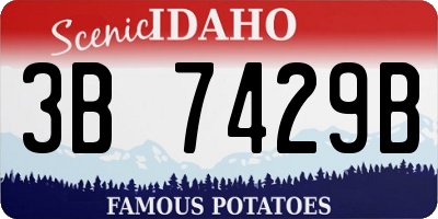 ID license plate 3B7429B