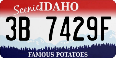 ID license plate 3B7429F