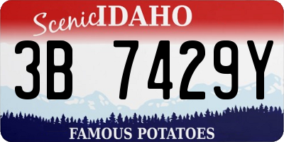 ID license plate 3B7429Y