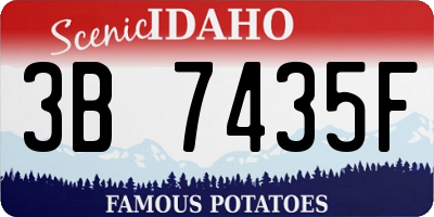 ID license plate 3B7435F