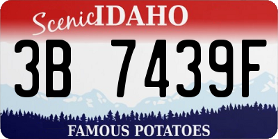 ID license plate 3B7439F