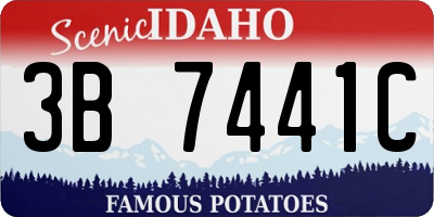 ID license plate 3B7441C