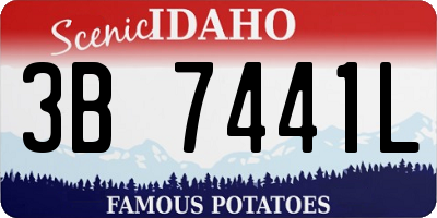 ID license plate 3B7441L