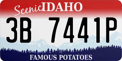 ID license plate 3B7441P