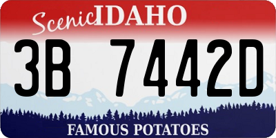 ID license plate 3B7442D