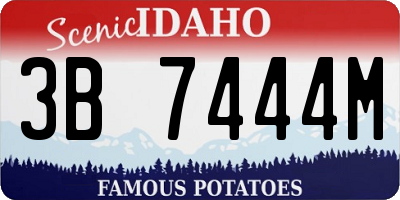 ID license plate 3B7444M
