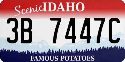 ID license plate 3B7447C