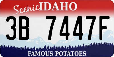 ID license plate 3B7447F