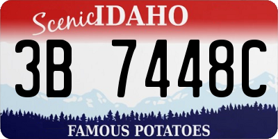 ID license plate 3B7448C