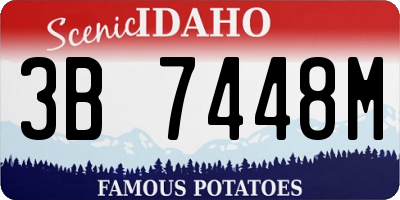 ID license plate 3B7448M