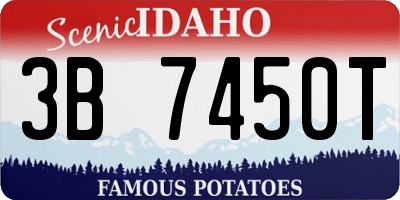 ID license plate 3B7450T