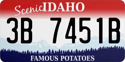 ID license plate 3B7451B