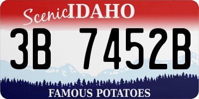 ID license plate 3B7452B